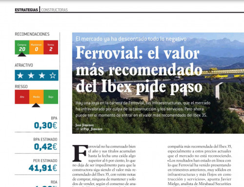 Ferrovial the most recommended stock of the Ibex