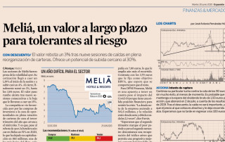 Recorte de prensa inversión en Meliá